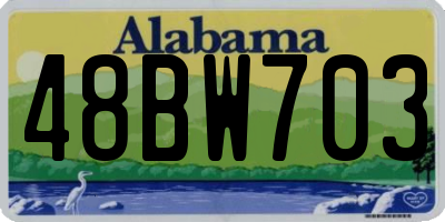 AL license plate 48BW703