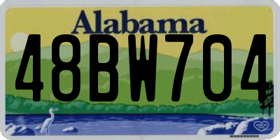 AL license plate 48BW704