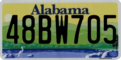 AL license plate 48BW705
