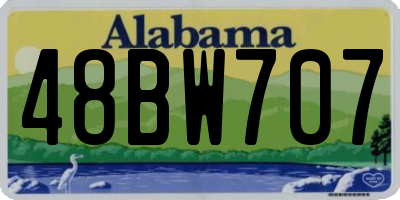 AL license plate 48BW707