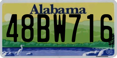 AL license plate 48BW716