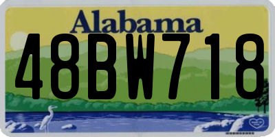 AL license plate 48BW718