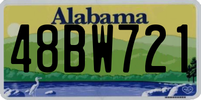 AL license plate 48BW721