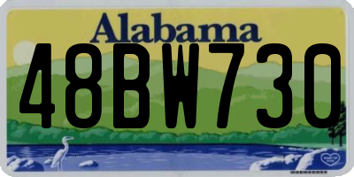 AL license plate 48BW730