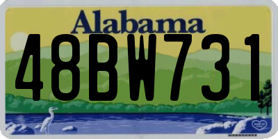 AL license plate 48BW731
