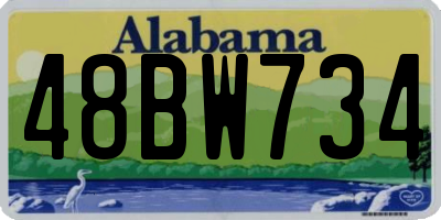 AL license plate 48BW734
