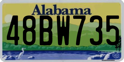 AL license plate 48BW735