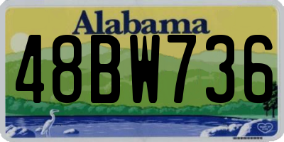 AL license plate 48BW736