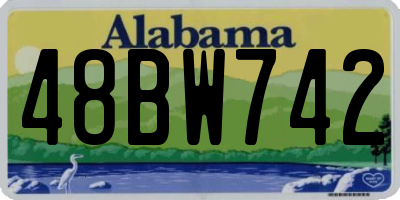 AL license plate 48BW742