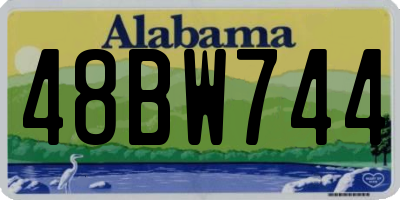 AL license plate 48BW744