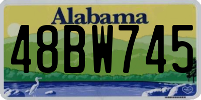 AL license plate 48BW745