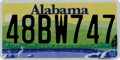 AL license plate 48BW747