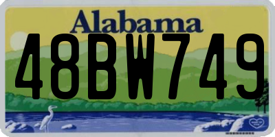 AL license plate 48BW749