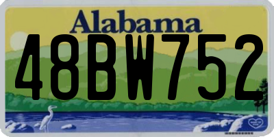 AL license plate 48BW752