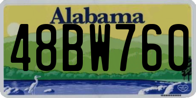 AL license plate 48BW760