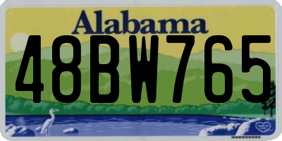 AL license plate 48BW765