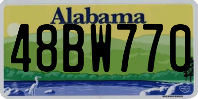 AL license plate 48BW770