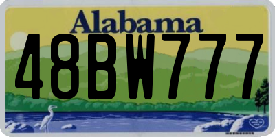 AL license plate 48BW777