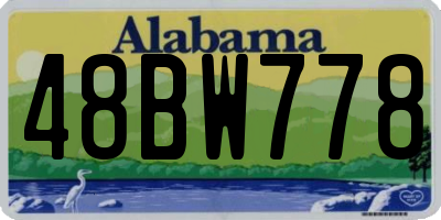 AL license plate 48BW778