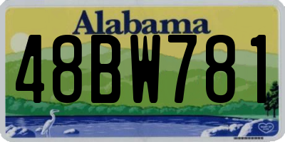 AL license plate 48BW781