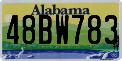 AL license plate 48BW783