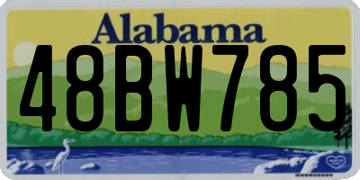 AL license plate 48BW785