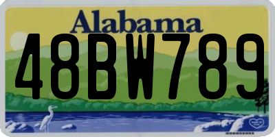 AL license plate 48BW789