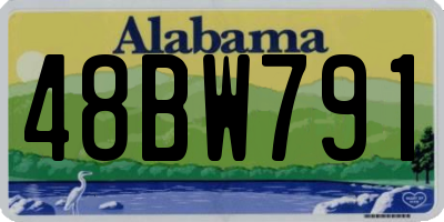 AL license plate 48BW791