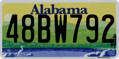 AL license plate 48BW792