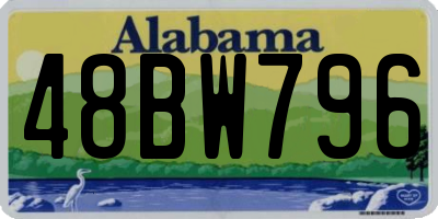 AL license plate 48BW796