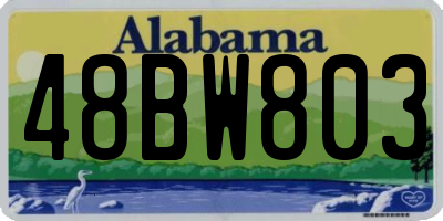 AL license plate 48BW803