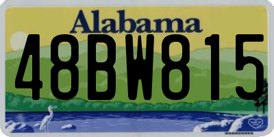 AL license plate 48BW815