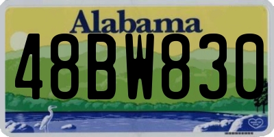 AL license plate 48BW830