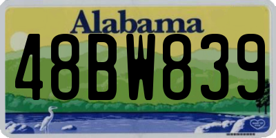 AL license plate 48BW839