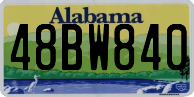 AL license plate 48BW840