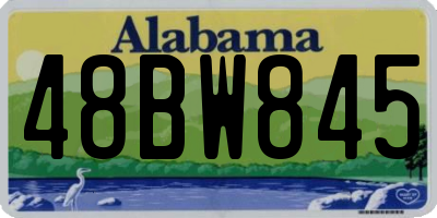 AL license plate 48BW845