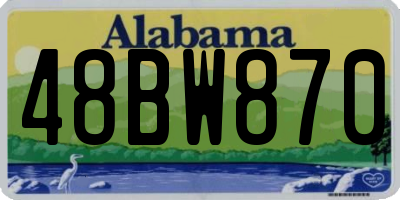AL license plate 48BW870