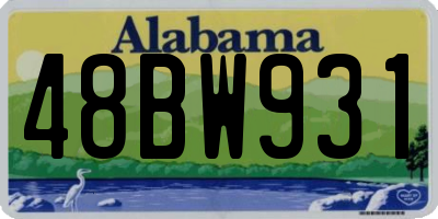 AL license plate 48BW931