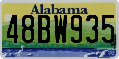AL license plate 48BW935
