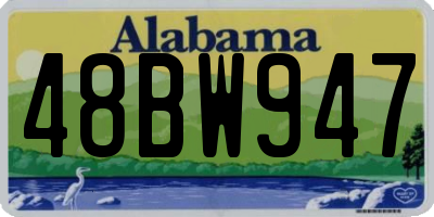 AL license plate 48BW947