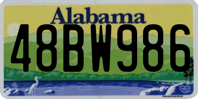 AL license plate 48BW986