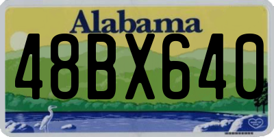 AL license plate 48BX640