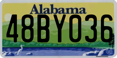 AL license plate 48BY036