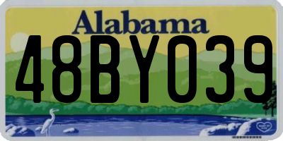 AL license plate 48BY039