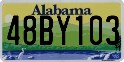 AL license plate 48BY103