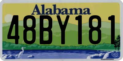 AL license plate 48BY181