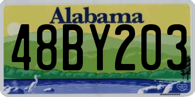 AL license plate 48BY203