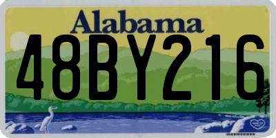 AL license plate 48BY216