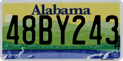 AL license plate 48BY243