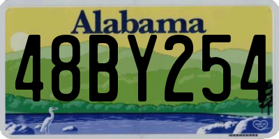 AL license plate 48BY254